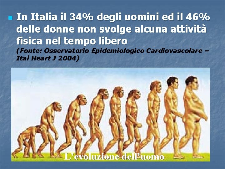 n In Italia il 34% degli uomini ed il 46% delle donne non svolge