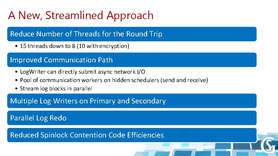 A New, Streamlined Approach Reduce Number of Threads for the Round Trip • 15