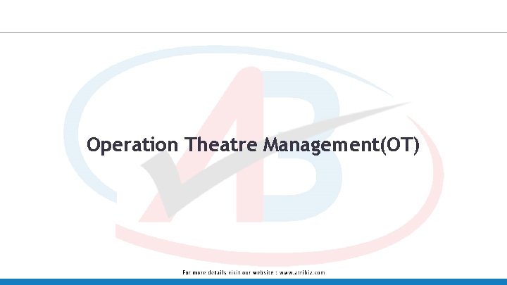 Operation Theatre Management(OT) 