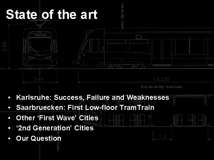  State of the art • • • Karlsruhe: Success, Failure and Weaknesses Saarbruecken: