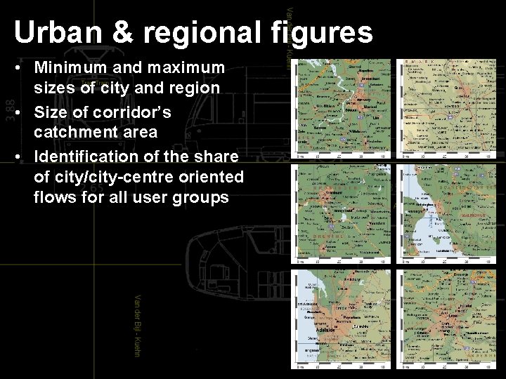 Urban & regional figures • Minimum and maximum sizes of city and region •