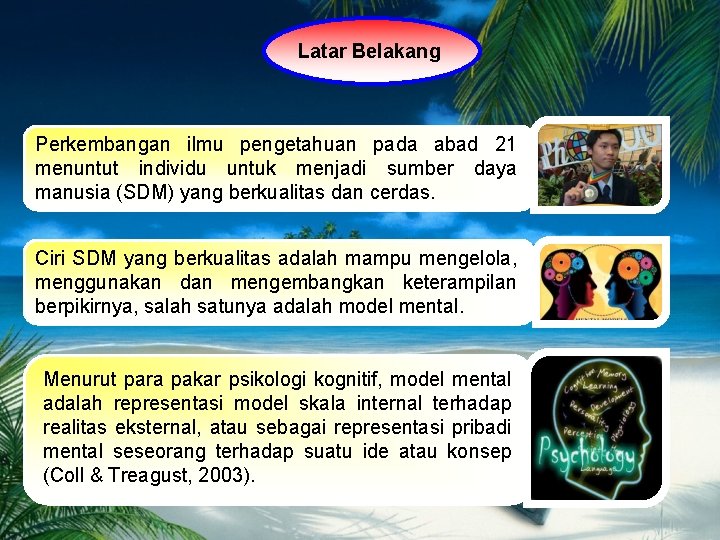 Latar Belakang Perkembangan ilmu pengetahuan pada abad 21 menuntut individu untuk menjadi sumber daya