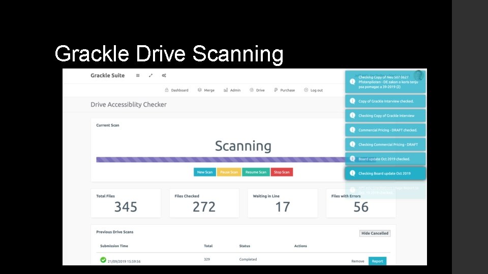 Grackle Drive Scanning 