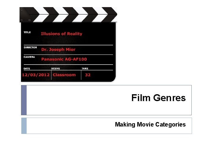 Film Genres Making Movie Categories 