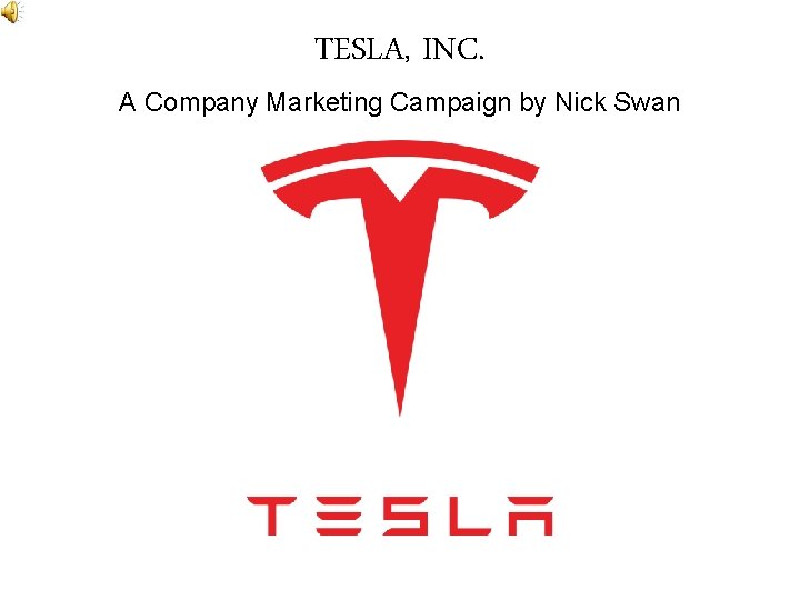 TESLA, INC. A Company Marketing Campaign by Nick Swan 