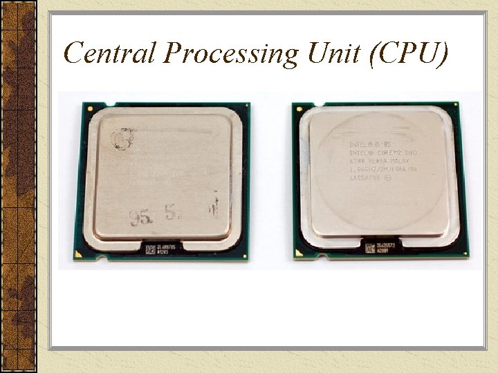 Central Processing Unit (CPU) 