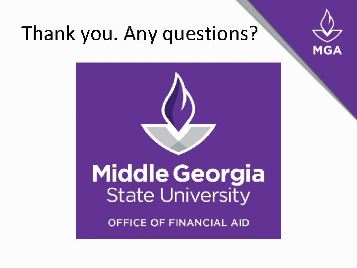 Thank you. Any questions? Thank you. Any questions?