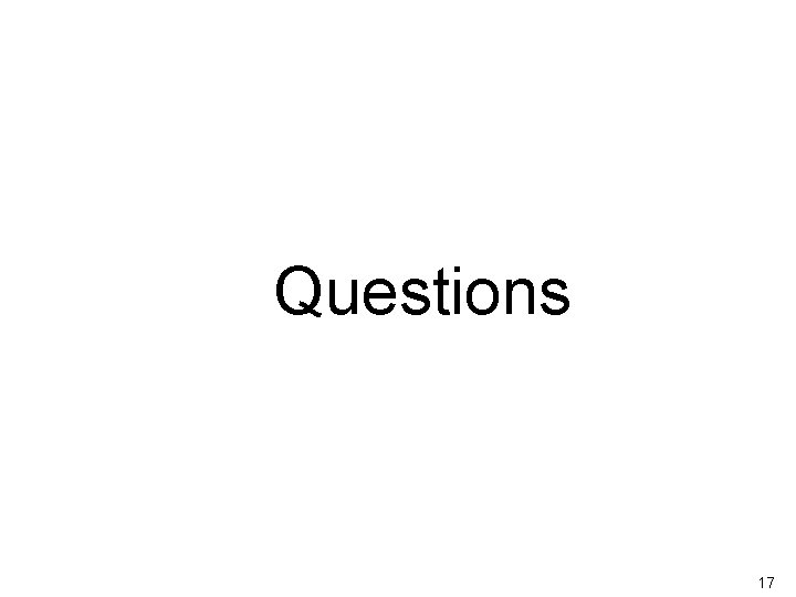 Questions 17 