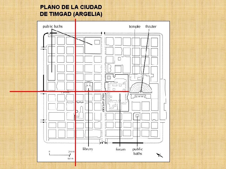 PLANO DE LA CIUDAD DE TIMGAD (ARGELIA) 