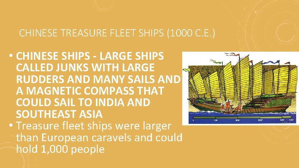 CHINESE TREASURE FLEET SHIPS (1000 C. E. ) • CHINESE SHIPS - LARGE SHIPS