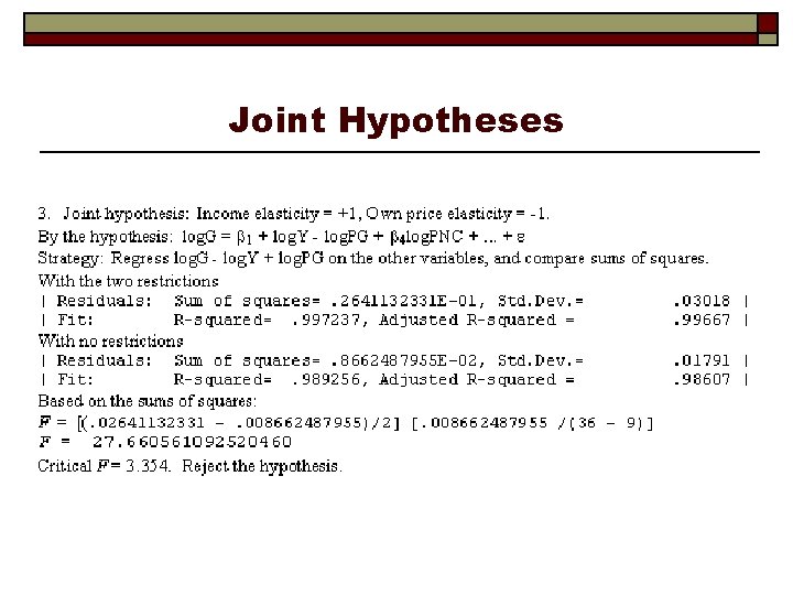 Joint Hypotheses 