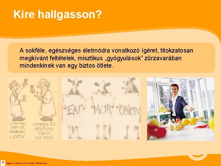 Kire hallgasson? A sokféle, egészséges életmódra vonatkozó ígéret, titokzatosan megkívánt feltételek, misztikus „gyógyulások” zűrzavarában