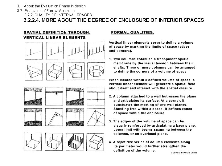 3. About the Evaluation Phase in design 3. 2. Evaluation of Formal Aesthetics 3.