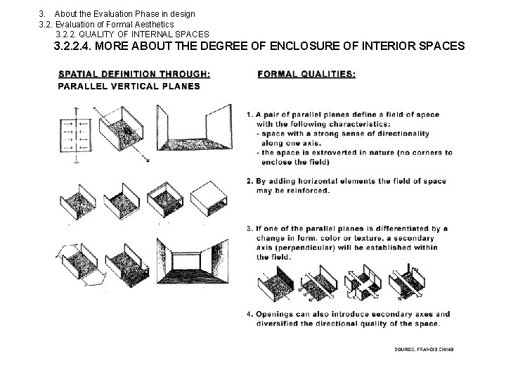 3. About the Evaluation Phase in design 3. 2. Evaluation of Formal Aesthetics 3.