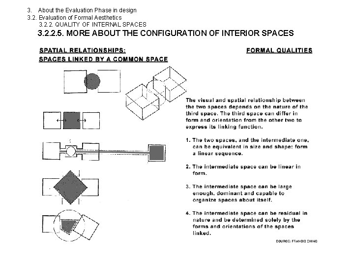 3. About the Evaluation Phase in design 3. 2. Evaluation of Formal Aesthetics 3.