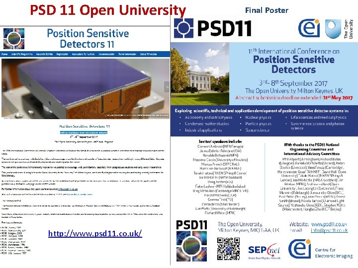 PSD 11 Open University http: //www. psd 11. co. uk/ Final Poster 