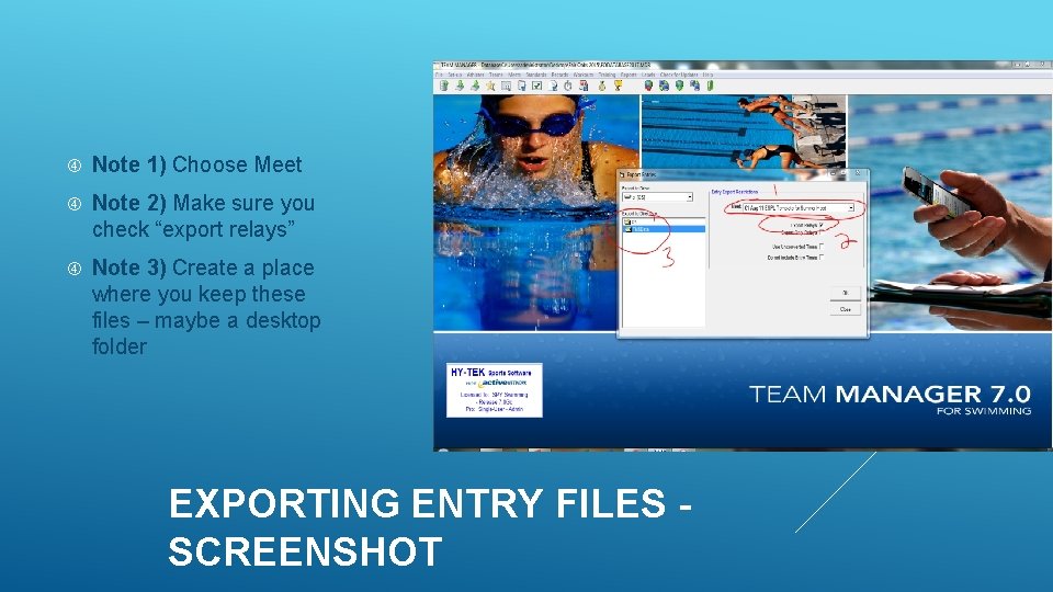 Note 1) Choose Meet Note 2) Make sure you check “export relays” Note Note 1) Choose Meet Note 2) Make sure you check “export relays” Note