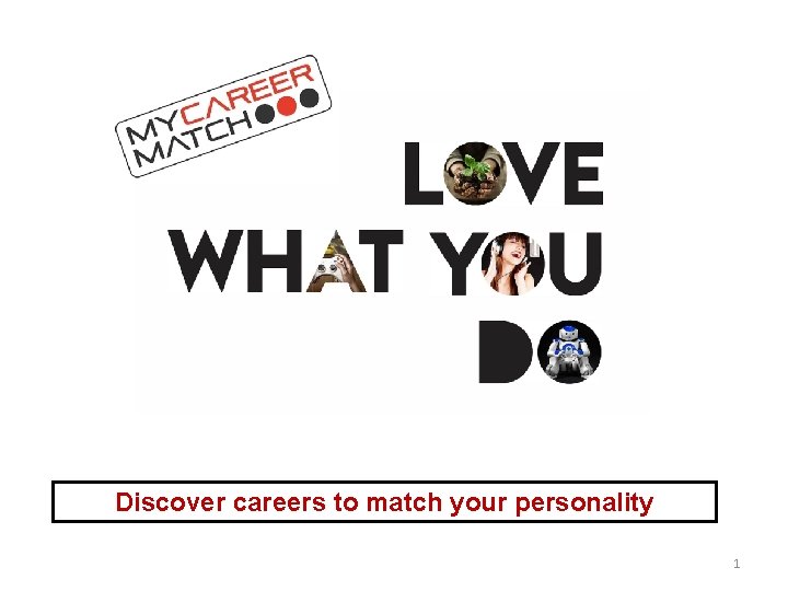 Discover careers to match your personality 1 