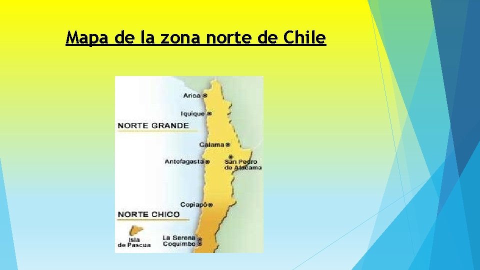 Mapa de la zona norte de Chile 