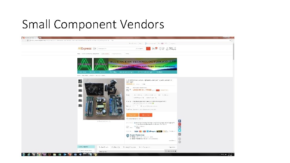 Small Component Vendors 