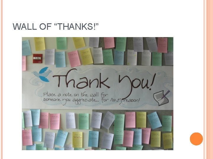 WALL OF “THANKS!” 