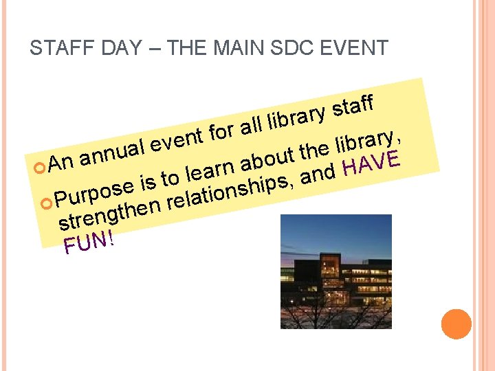 STAFF DAY – THE MAIN SDC EVENT f f a t s y r