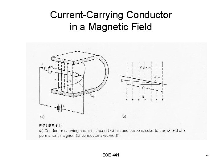 Current-Carrying Conductor in a Magnetic Field ECE 441 4 