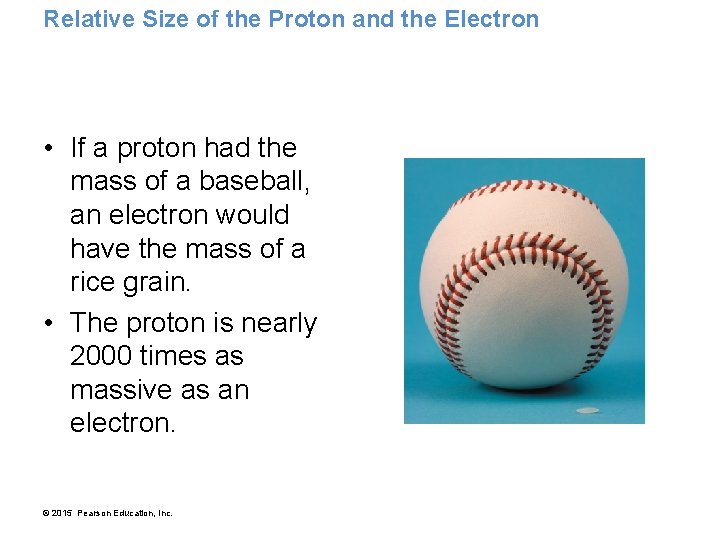 Relative Size of the Proton and the Electron • If a proton had the