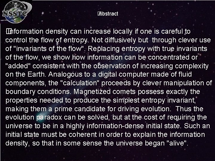 � Abstract � Information density can increase locally if one is careful to control