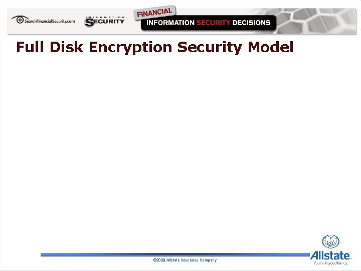 Full Disk Encryption Security Model © 2008 Allstate Insurance Company 