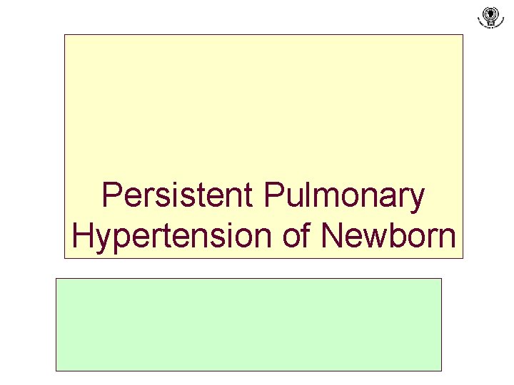 Persistent Pulmonary Hypertension of Newborn 