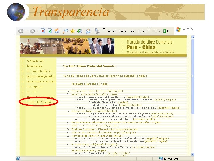 Transparencia u 