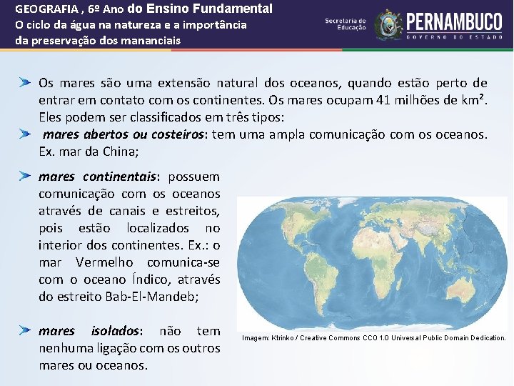 GEOGRAFIA , 6º Ano do Ensino Fundamental O ciclo da água na natureza e
