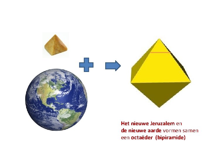 Het nieuwe Jeruzalem en de nieuwe aarde vormen samen een octaëder (bipiramide) 