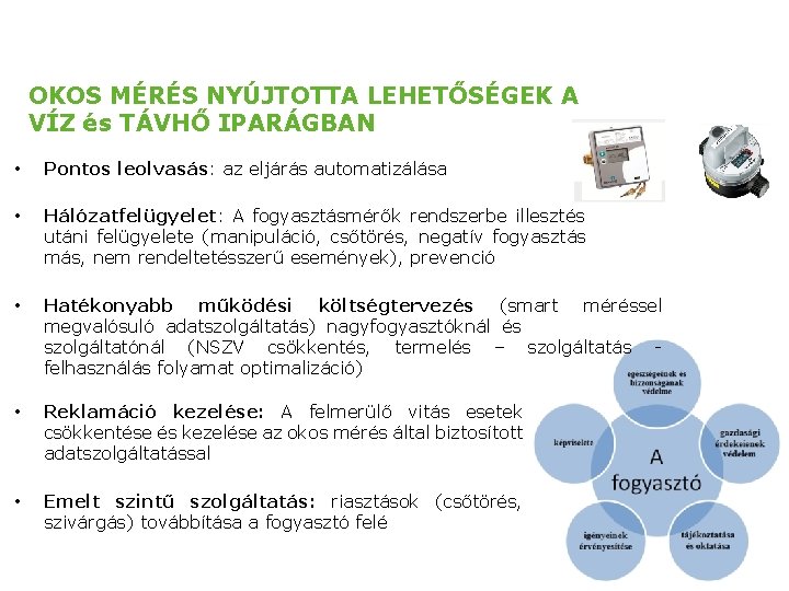 OKOS MÉRÉS NYÚJTOTTA LEHETŐSÉGEK A VÍZ és TÁVHŐ IPARÁGBAN • Pontos leolvasás: az eljárás