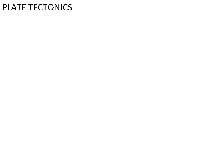 PLATE TECTONICS . 