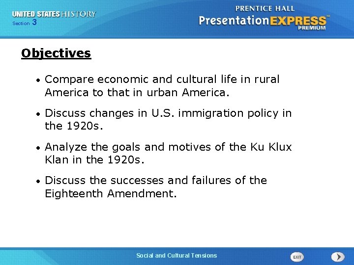 325 Section Chapter Section 1 Objectives • Compare economic and cultural life in rural