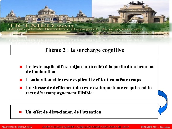 Thème 2 : la surcharge cognitive n Le texte explicatif est adjacent (à côté)
