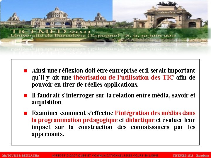 n Ainsi une réflexion doit être entreprise et il serait important qu’il y ait