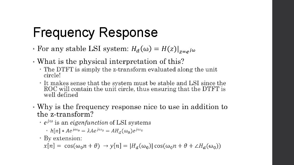 Frequency Response • 