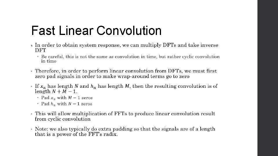 Fast Linear Convolution • 