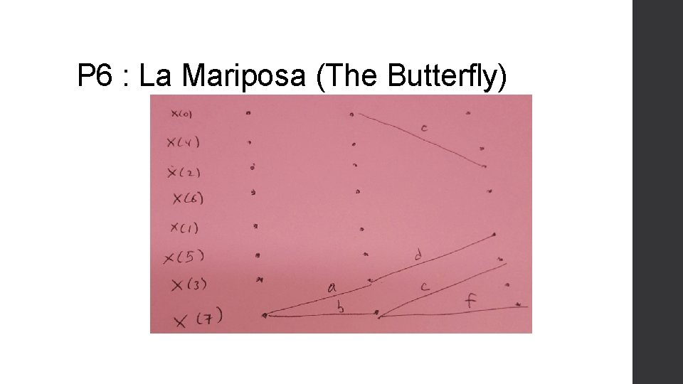 P 6 : La Mariposa (The Butterfly) 