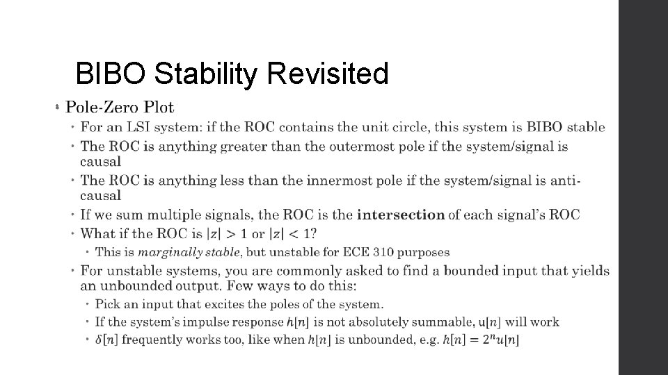 BIBO Stability Revisited • 