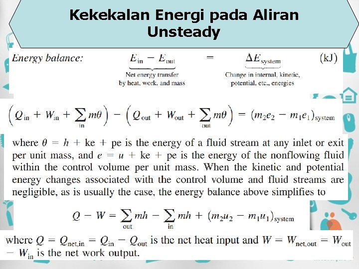Kekekalan Energi pada Aliran Unsteady 