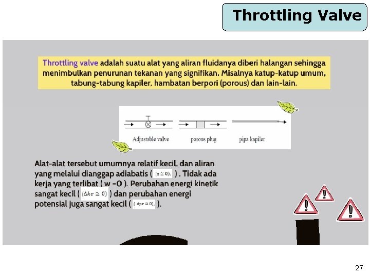 Throttling Valve 27 