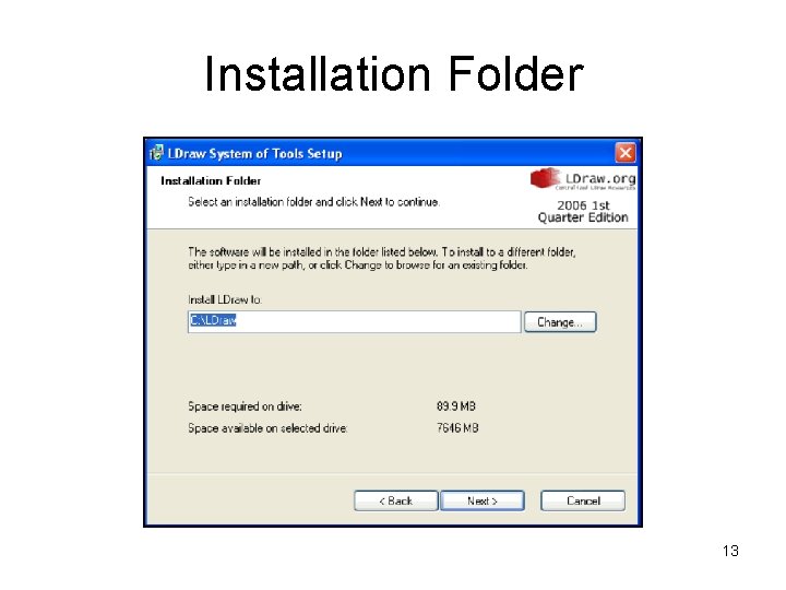 Installation Folder 13 