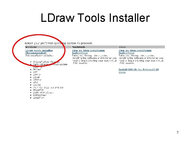 LDraw Tools Installer 7 