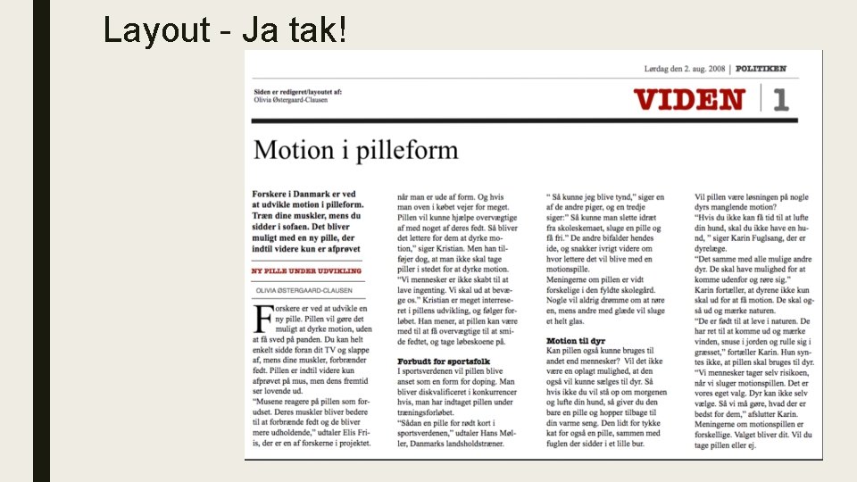 Layout - Ja tak! Layout - Ja tak!