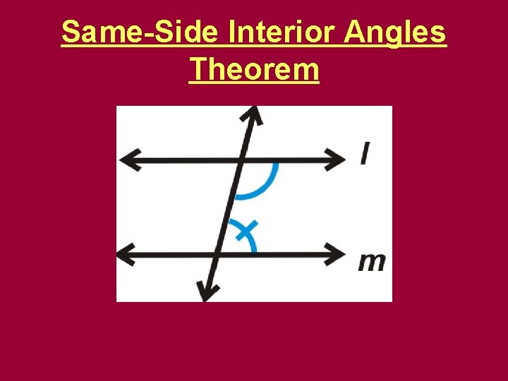 Same-Side Interior Angles Theorem 