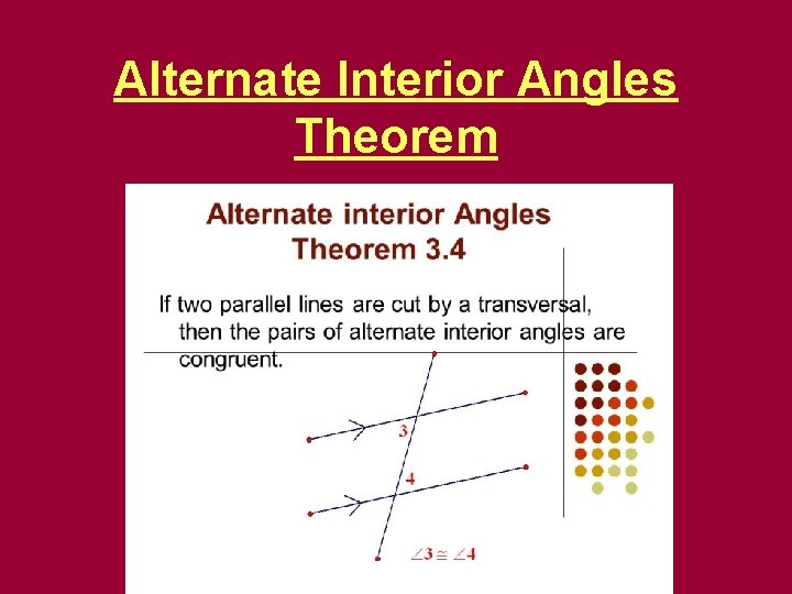 Alternate Interior Angles Theorem 